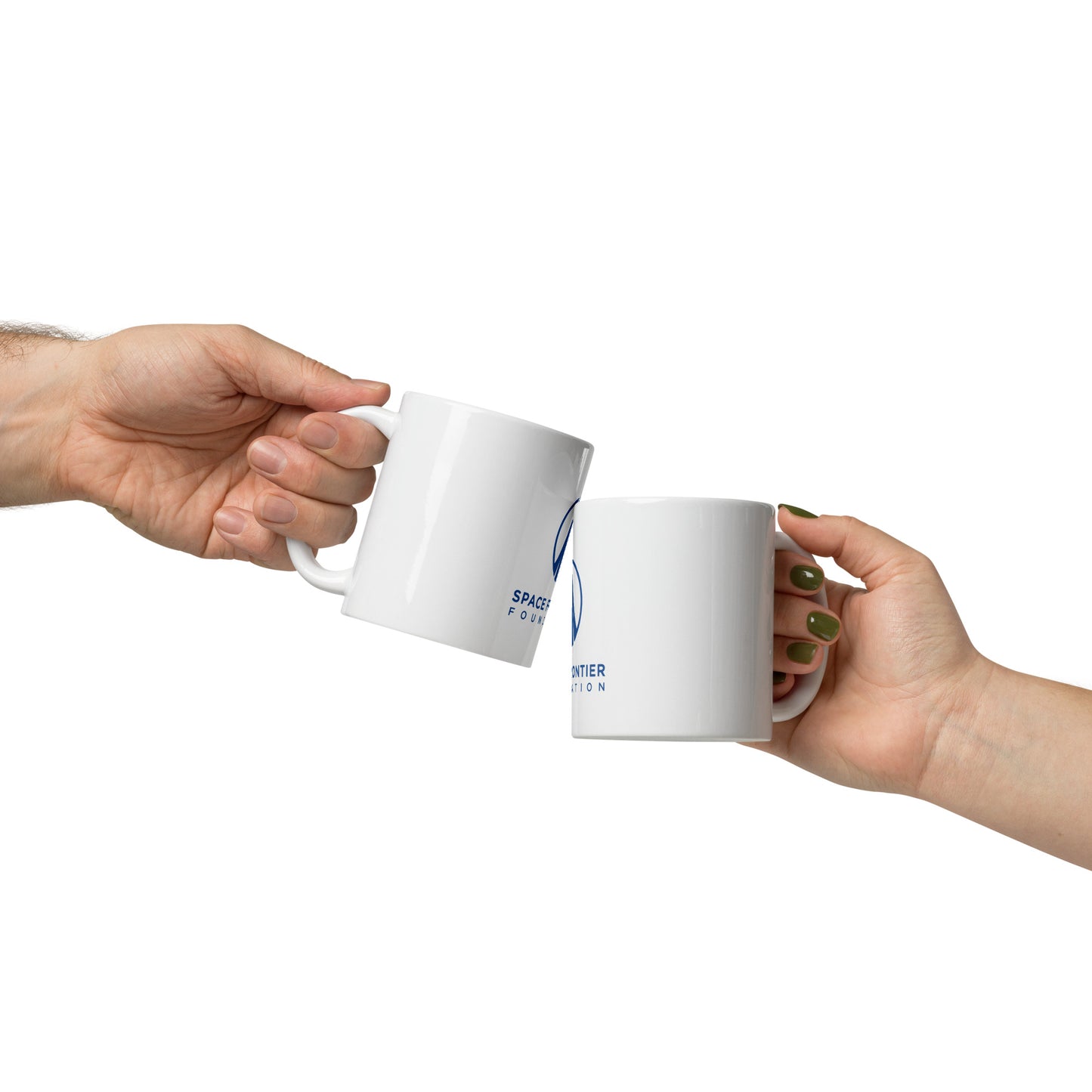 White glossy mug